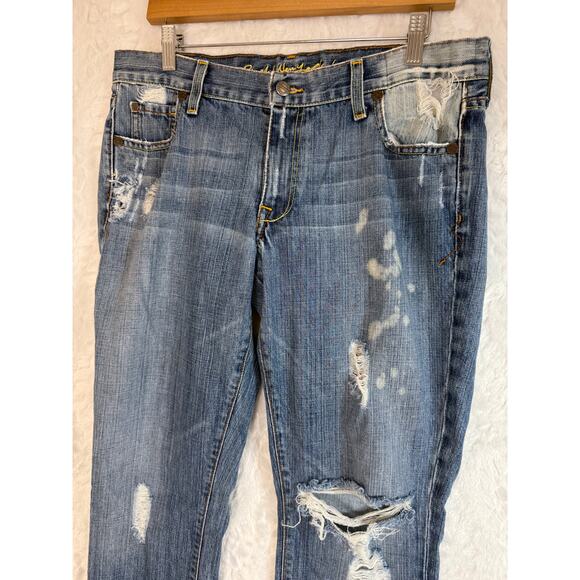 Ruehl No. 925 Premium Jeans Distressed USA Loopy Relaxed Bootcut Men W 31 L 33 - Picture 6 of 11